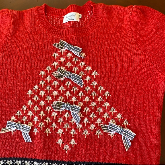 Sweater Loft Red Holiday Sweater Ugly Christmas Vintage - Picture 5 of 6
